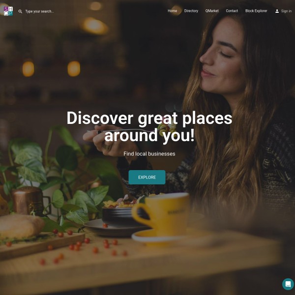 Qoin Directory homepage screenshot