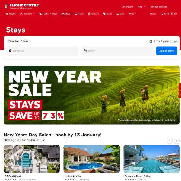 Quickbeds homepage screenshot