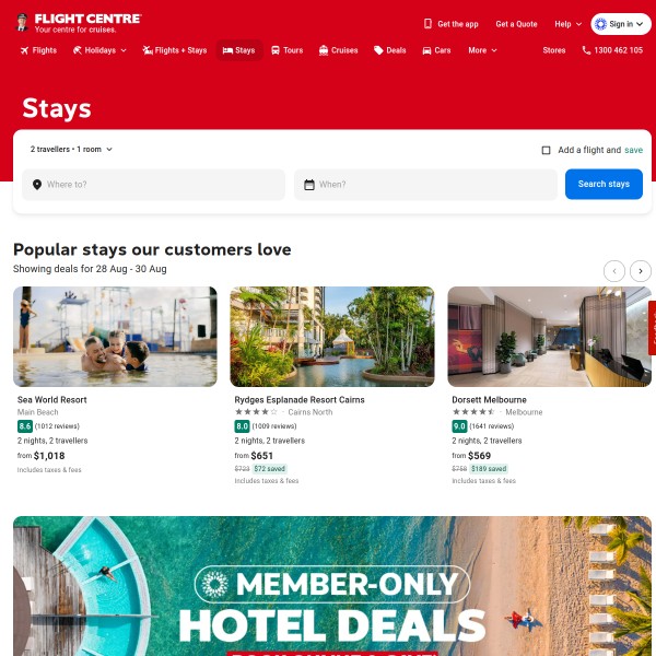 Quickbeds homepage screenshot