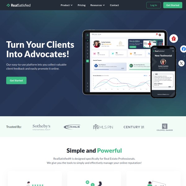 RealSatisfied homepage screenshot