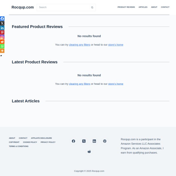 Rocqup homepage screenshot