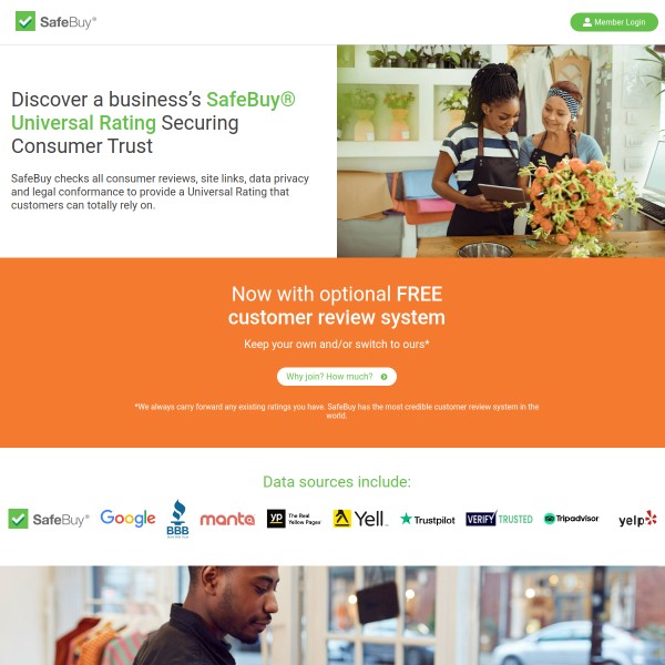 SafeBuy homepage screenshot