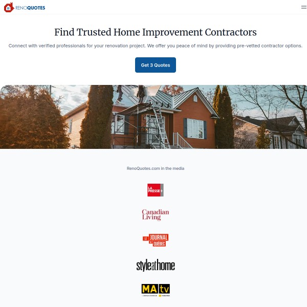 RenoQuotes.com homepage screenshot