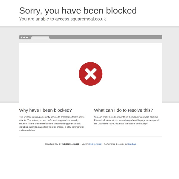 Square Meal homepage screenshot