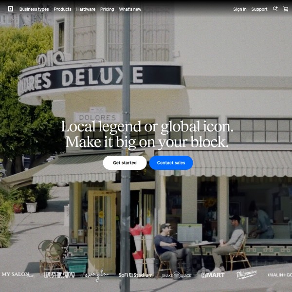 Square Store homepage screenshot
