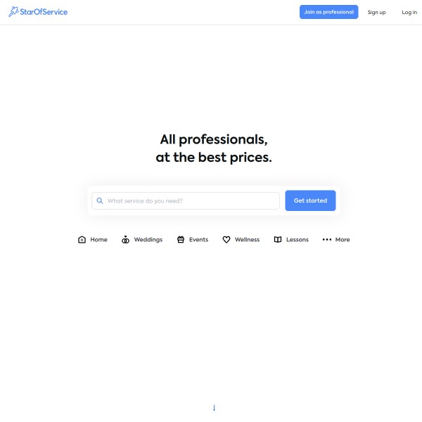 Star Of Service homepage screenshot