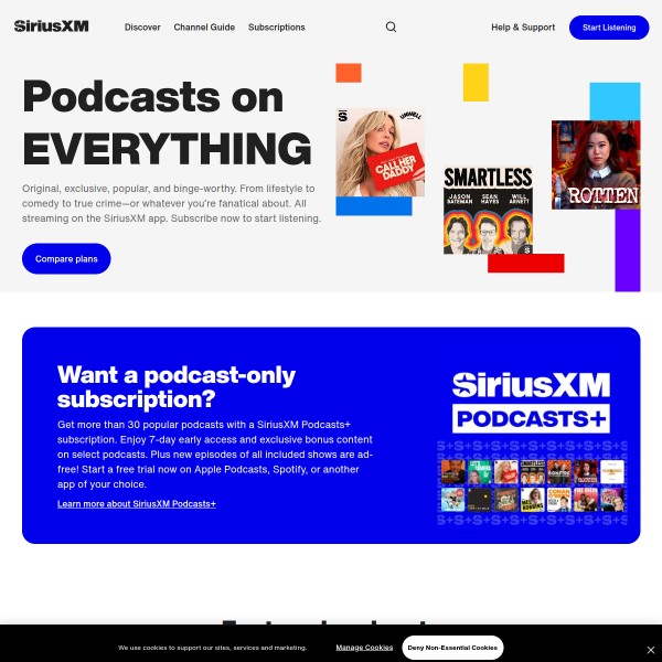 Stitcher homepage screenshot