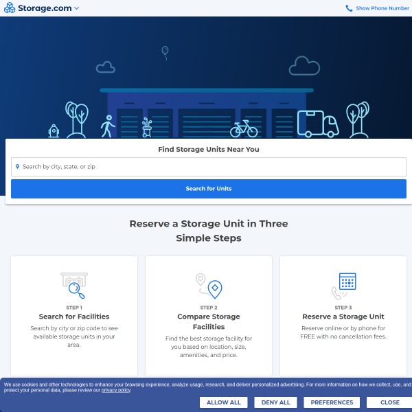 storage.com homepage screenshot