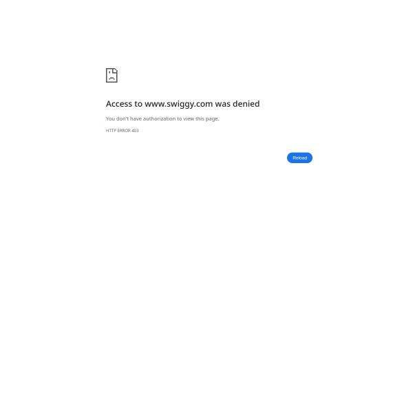 Swiggy homepage screenshot