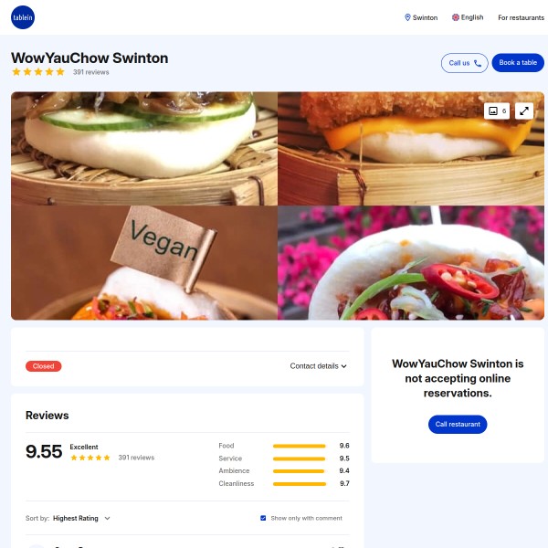 Tablein homepage screenshot