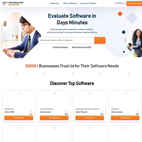 Technology Counter homepage screenshot
