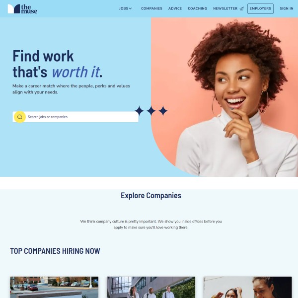 The Muse homepage screenshot