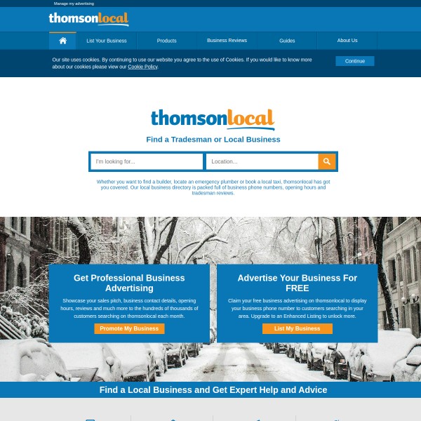 Thomson Local homepage screenshot