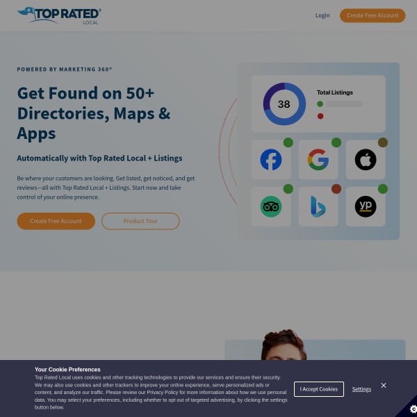 Top Rated Local homepage screenshot