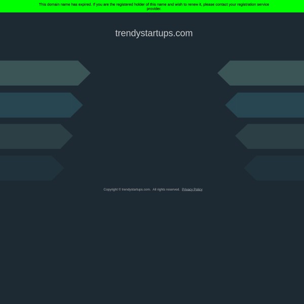 Trendy Startups homepage screenshot
