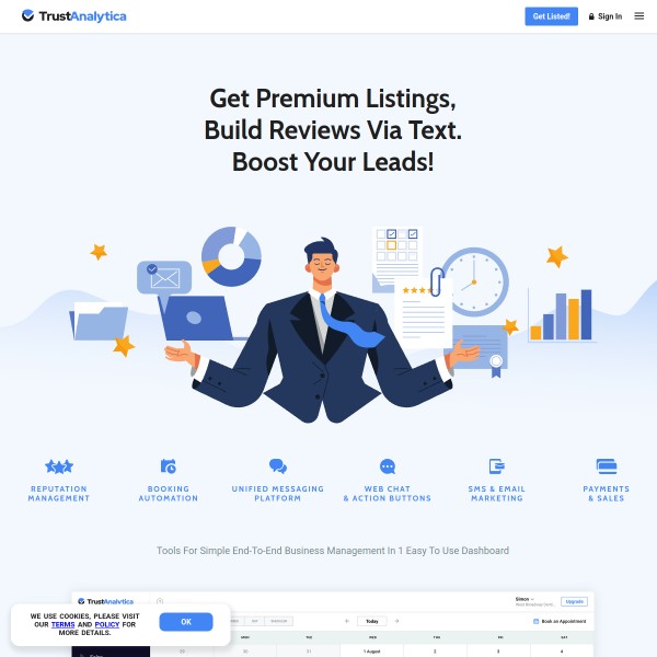 TrustAnalytica homepage screenshot