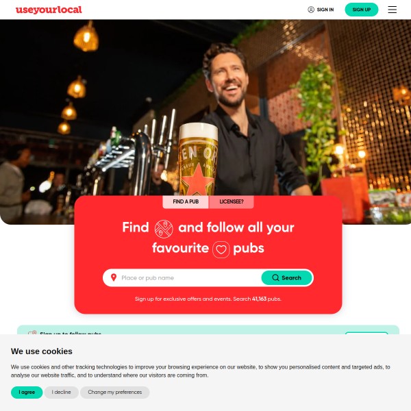 Useyourlocal.com homepage screenshot