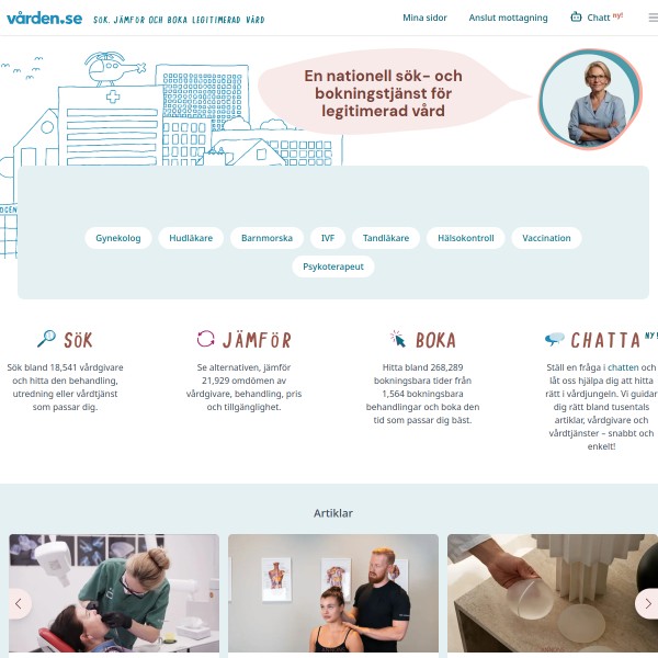 Varden.se homepage screenshot