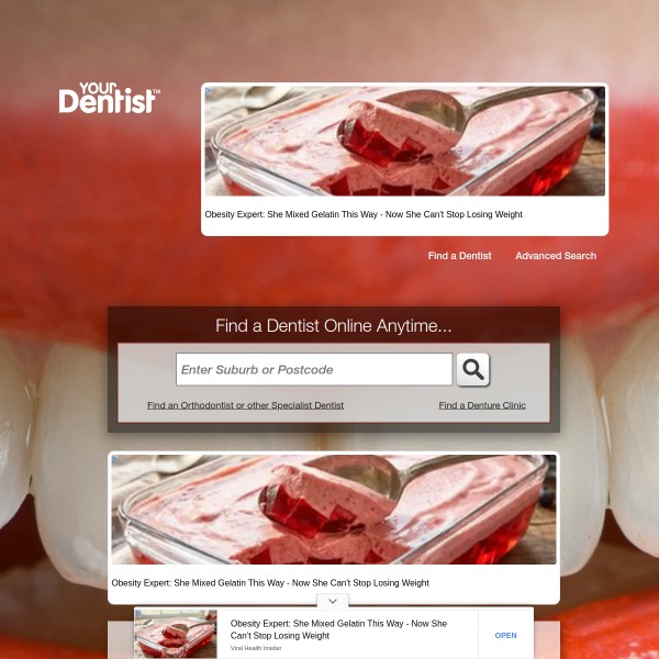 Your Dentist homepage screenshot